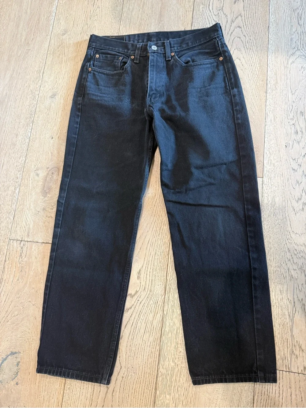Levi's 550 Relaxed Fit Black Jeans Men's 32x30 Tapered Denim